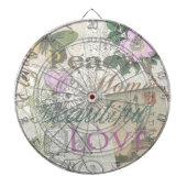 Vintag Peace Zuhause Schöne Liebe Dartscheibe (vorne)