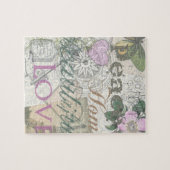 Vintag Peace Zuhause Schöne Liebe Designer Collage Puzzle (Horizontal)