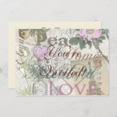 Vintag Peace Zuhause Schöne Liebe Einladung (Vorne/Hinten)