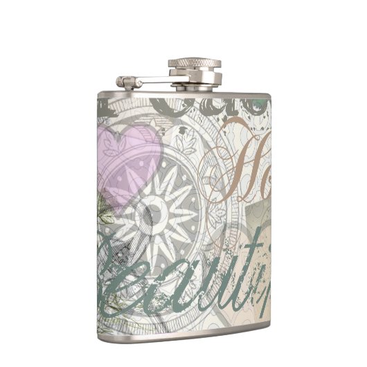 Vintag Peace Zuhause Schöne Liebe Flachmann (Rechts)