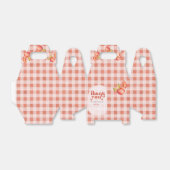 Vintag Peach Gingham "Danke" Geschenkschachtel (Ungefaltet)
