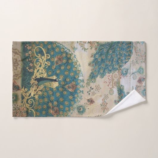 Vintag Peacock - Badetuch-Set Badhandtuch Set (Handtuch)