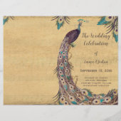 Vintag Peacock Eggpflanze Lila Aquamarin Blue (Rückseite)