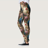 Vintag Peacock Floral Leggings (Links)