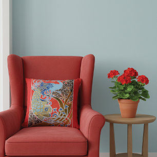 Vintag Peacock Gisbert Combaz Kissen