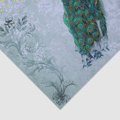 Vintag Peacock Gold Confetti Glam Seidenpapier (Ausschnitt)