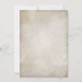 Vintag Peacock Jewels Tan Brautparty Einladung (Rückseite)