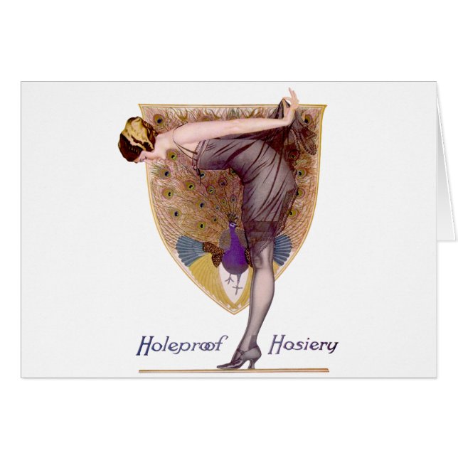 Vintag Peacock Woman Flapper Hübsch (Vorderseite (Horizontal))