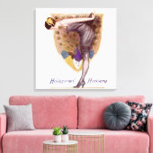 Vintag Peacock Woman Flapper Hübsch Leinwanddruck (Insitu (Wohnzimmer))