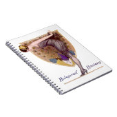 Vintag Peacock Woman Flapper Hübsch Notizblock (Rechte Seite)