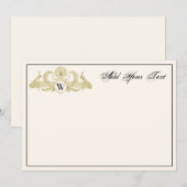 Vintag Peacocks Monogram Imitate Gold Ivory BG (Vorne/Hinten)