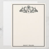 Vintag Peacocks Monogram Ivory BG (Vorne/Hinten)