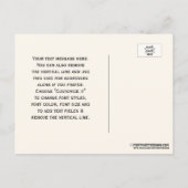 Vintag Peacocks Monogram Ivory BG Ankündigungspostkarte (Rückseite)