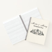 Vintag Peacocks Monogram Ivory BG Notizbuch (Innenseite)