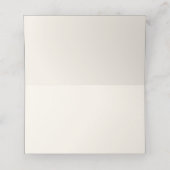 Vintag Peacocks Monogram Ivory BG Platzkarte (Innenseite Aufgefaltet)