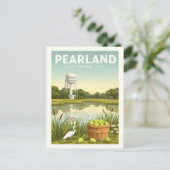 Vintag Pearland Texas Postkarte (Stehend Vorderseite)