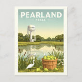 Vintag Pearland Texas Postkarte (Vorderseite)