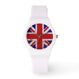 Vintag Peeling Paint Union Jack Flag Armbanduhr