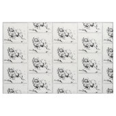 Vintag Pekingese Sketch Stoff (Fat Quarter (45,7 x 55,9 cm))