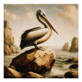 Vintag Pelican Decoupage Poster (Vorderseite)