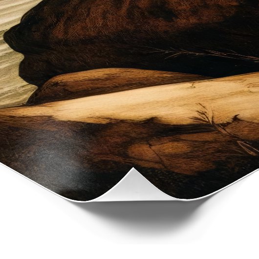 Vintag Pelican Decoupage Poster (Ecke)