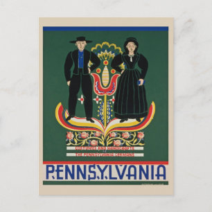 Vintag Pennsylvania Niederländisch Amish German Tr Postkarte