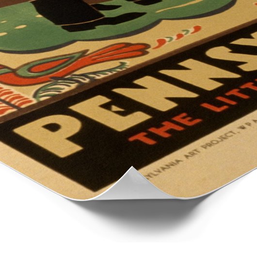 Vintag Pennsylvania Poster (Ecke)