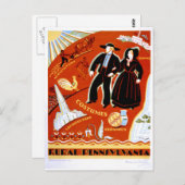 Vintag Pennsylvania Poster Postkarte (Vorne/Hinten)