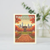Vintag Pennsylvania Postkarte (Stehend Vorderseite)