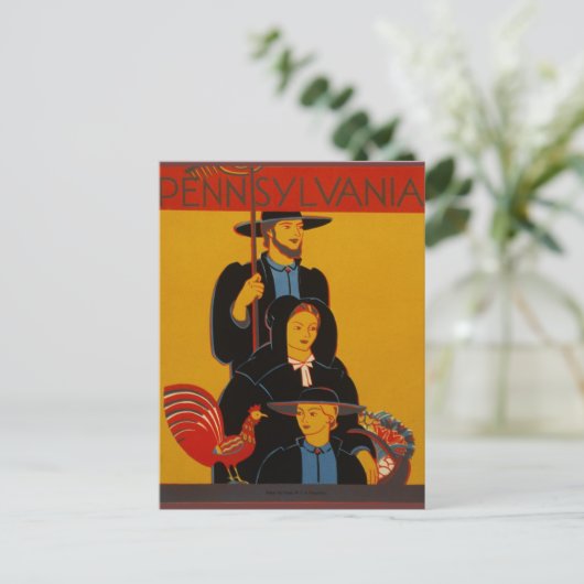 Vintag Pennsylvania Postkarte (Stehend Vorderseite)