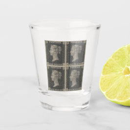 Vintag Penny Black Shot Glass Schnapsglas