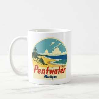 Vintag Pentwater Michigan Kaffeetasse