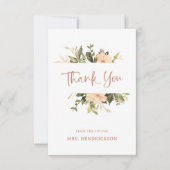 Vintag | Peonies-Brautparty Dankeskarte (Vorderseite)