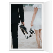 Vintag Peonies Wedding Foto Danke Karte (Innen (Links))