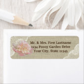 Vintag Peony Burlap und Lace (Insitu)