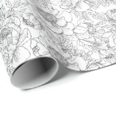 Vintag Peony Floral Muster Geschenkpapier (Rolleneckpunkt)