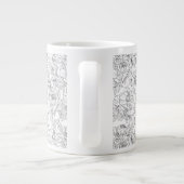 Vintag Peony Floral Muster Jumbo-Tasse (Rückseite)