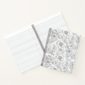 Vintag Peony Floral Muster Notizblock (Innenseite)