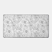 Vintag Peony Floral Muster Schreibtischunterlage (Vorderseite)