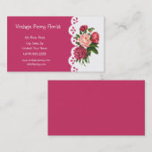 Vintag Peony Florist Shop Blume Visitenkarte (Vorne/Hinten)