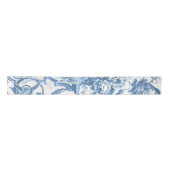 Vintag Peony Rose Floral Delft Satinband (Vorderseite)