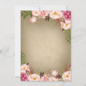 Vintag Peony Rustic Bridal Dusche Einladungen (Rückseite)