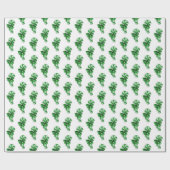 Vintag Peppermint Green Candy Cane mit Bow Geschenkpapier (Flach)