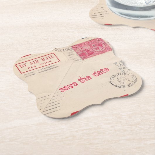 Vintag per Luftpost - Trinkküsten Untersetzer (angewinkelt)