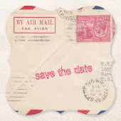 Vintag per Luftpost - Trinkküsten Untersetzer (Vorderseite)