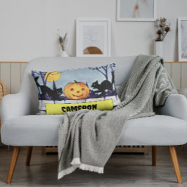 Vintag personalisierbare Katzen KürbisHalloween Lendenkissen