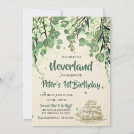 Vintag Peter Pan Neverland Einladung zum Geburtsta