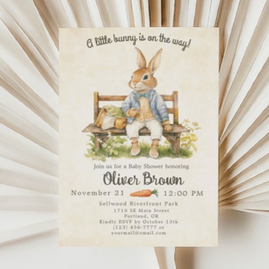 Vintag Peter Rabbit Baby Dusche Einladung