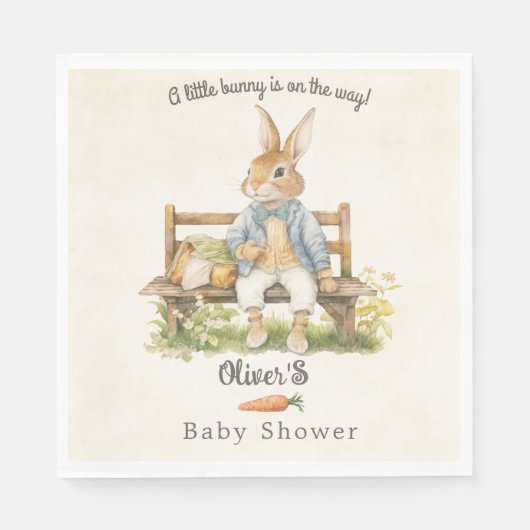 Vintag Peter Rabbit Baby Dusche Serviette (Vorderseite)