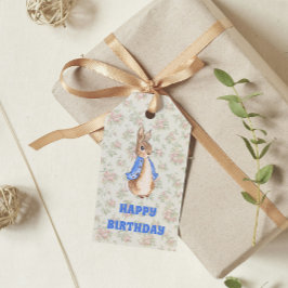 Vintag Peter Rabbit Beatrix Potter Floral Kid's Geschenkanhänger
